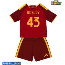 AS Roma Wesley Franca #43 Heimtrikotsatz Kinder 2026-27 Kurzarm (+ Kurze Hosen)